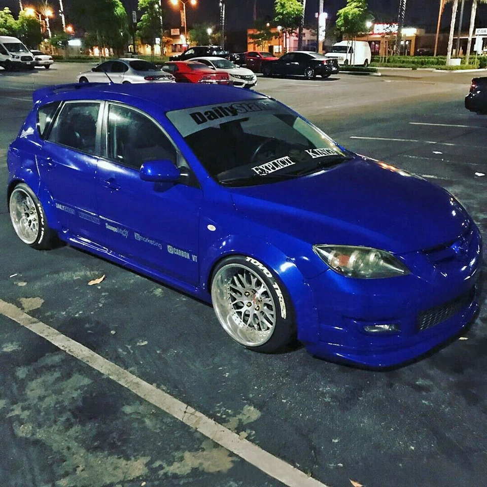 Mazda 3 guardabarros llamaradas cóncavas Mazdaspeed3 MPS carrocería ancha rueda aprietes 70 mm 4 piezas Foto 2 de 4