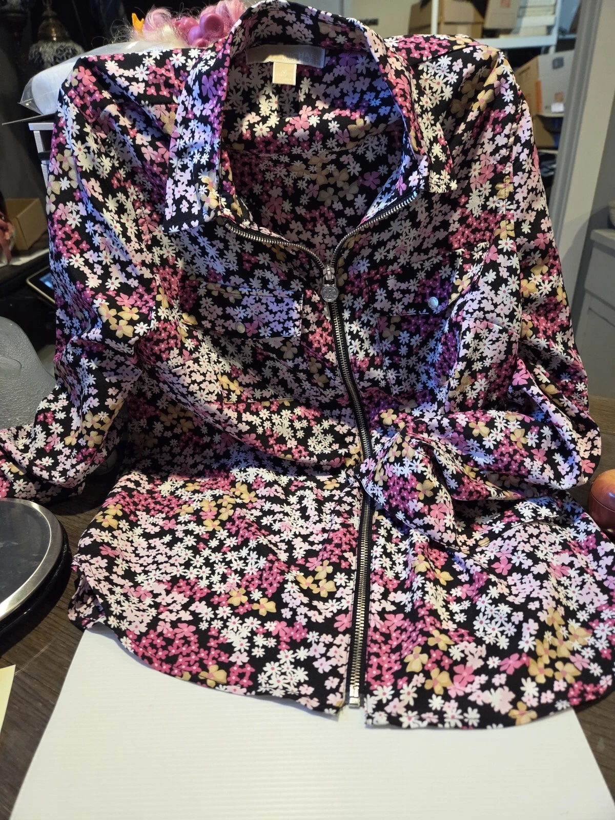 Camicia donna Michael Kors floreale taglia media con zip femminile