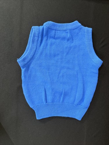 Vintage Eagles Eye Kids Girls Sweater Vest Size Small 4-5T Cat Blue - Picture 2 of 8