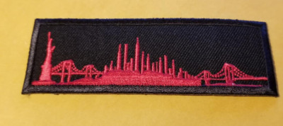 New York Skyline Embroidered Patch approx. 1.5'' x 4''