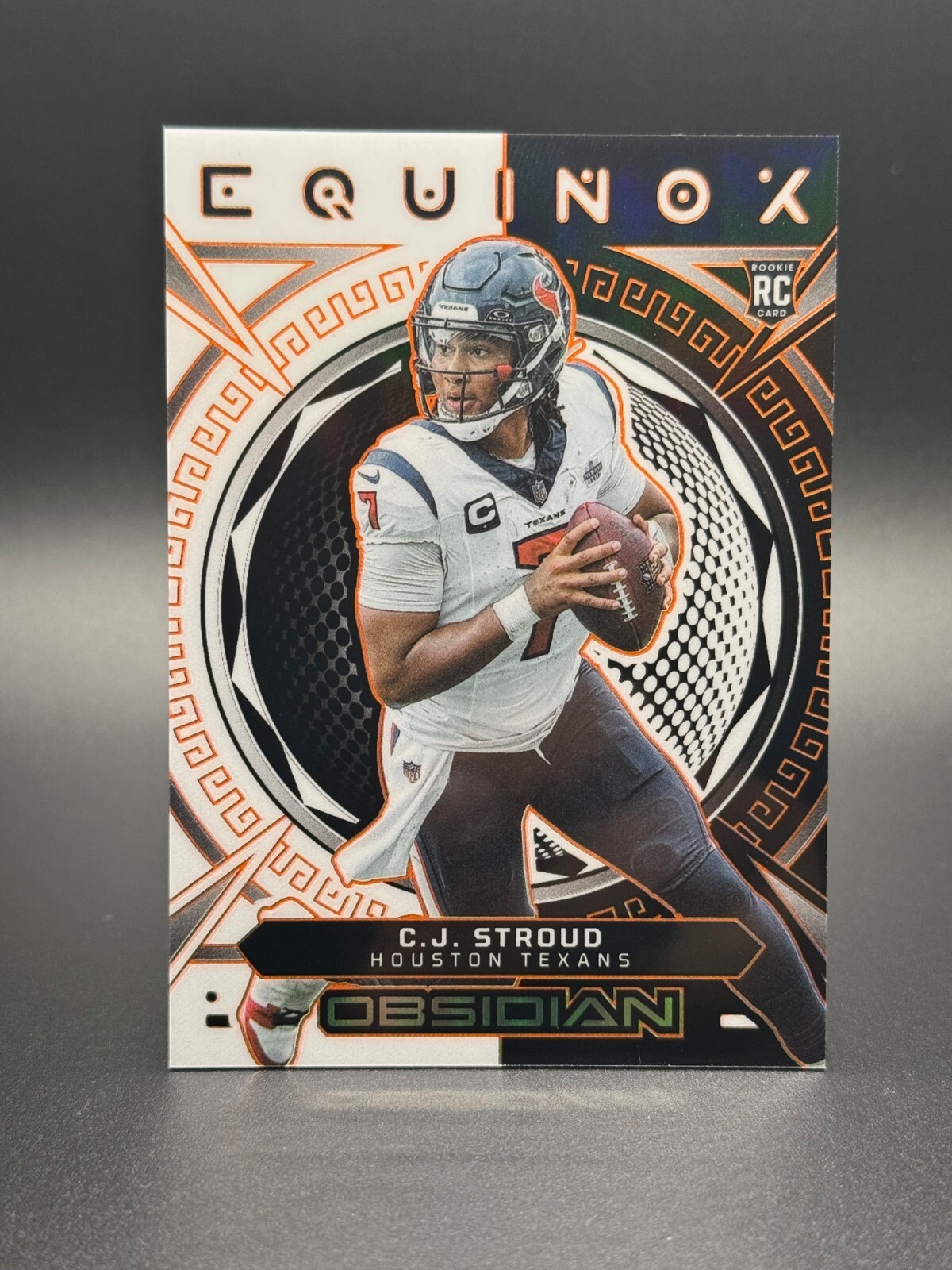 2023 Panini Obsidian C.J. STROUD Rookie Orange Etch Equinox #28/65 Texans SSP