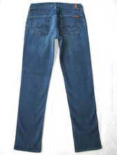 7 For All Mankind Roxanne Skinny Ankle Jeans Women Sz 26 Blue Distressed Stretch