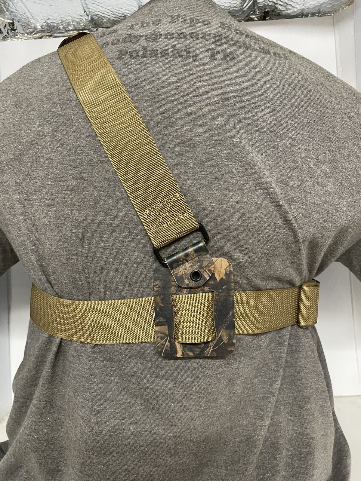 Custom Made Advantage Camo Kydex Chest Holster Rig For Glock 20,21,40