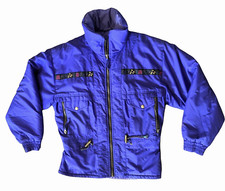 Vtg 90's Edelweiss Skiwear Women's Purple Down Puffer Ski Snow Jacket - Size S
