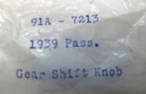 1939 39 FORD CAR FLOOR SHIFT KNOB 3 SPD (IVORY) NEW - Picture 6 of 6