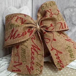 hessian christmas ribbon