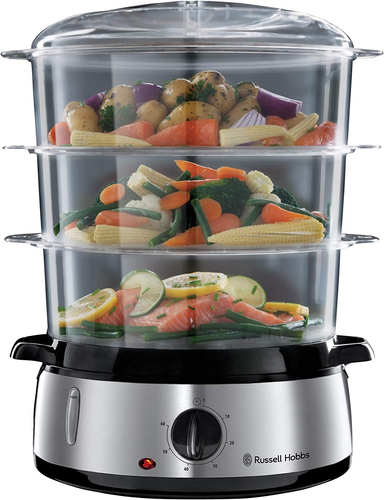 Cook@Home 9L Food Steamer, RHSTM3, 800W, 3 Tiers with 9L Total Capacity, Built-I - Picture 9 of 12