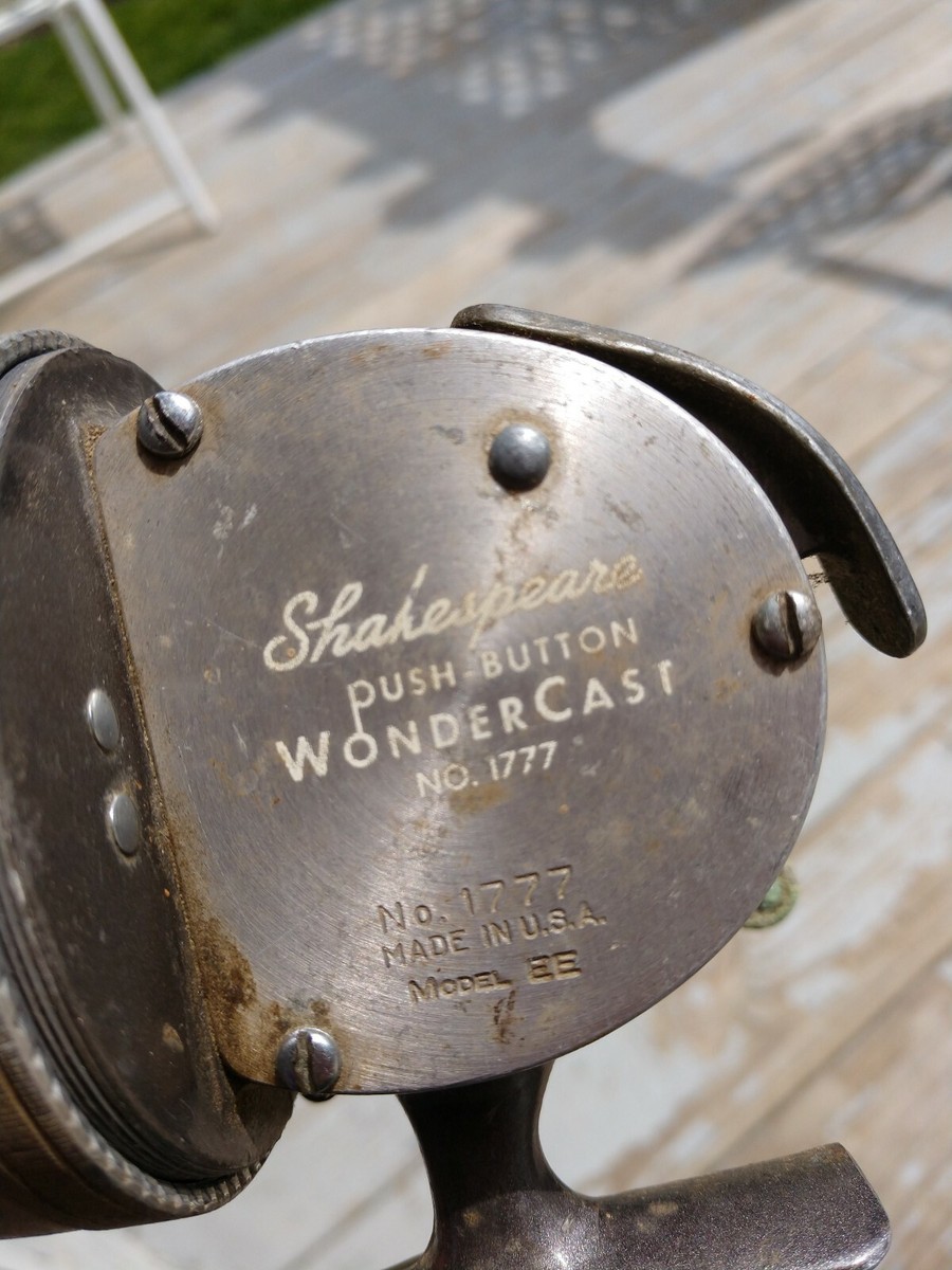 Moulinet de pêche vintage Shakespeare bouton poussoir