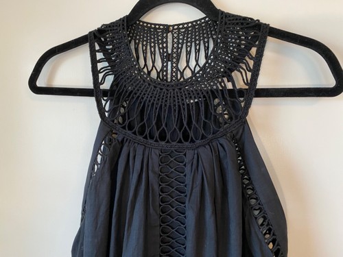 Zimmermann Ceramic Infinity Black Cotton Midi Dress Size 1 - Picture 5 of 11