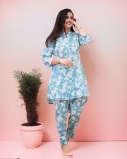 Latest Trendy Outfit For Beautiful Ladies Soft Cotton Printed Co ord Cord Set