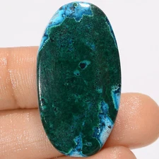 Natural Malachite Chrysocolla Oval Cabochon Gemstone 33 Ct. 36X20X5 mm GC-35873