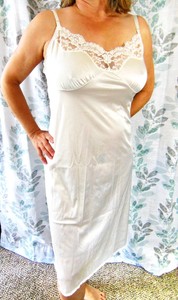 plus size white slip