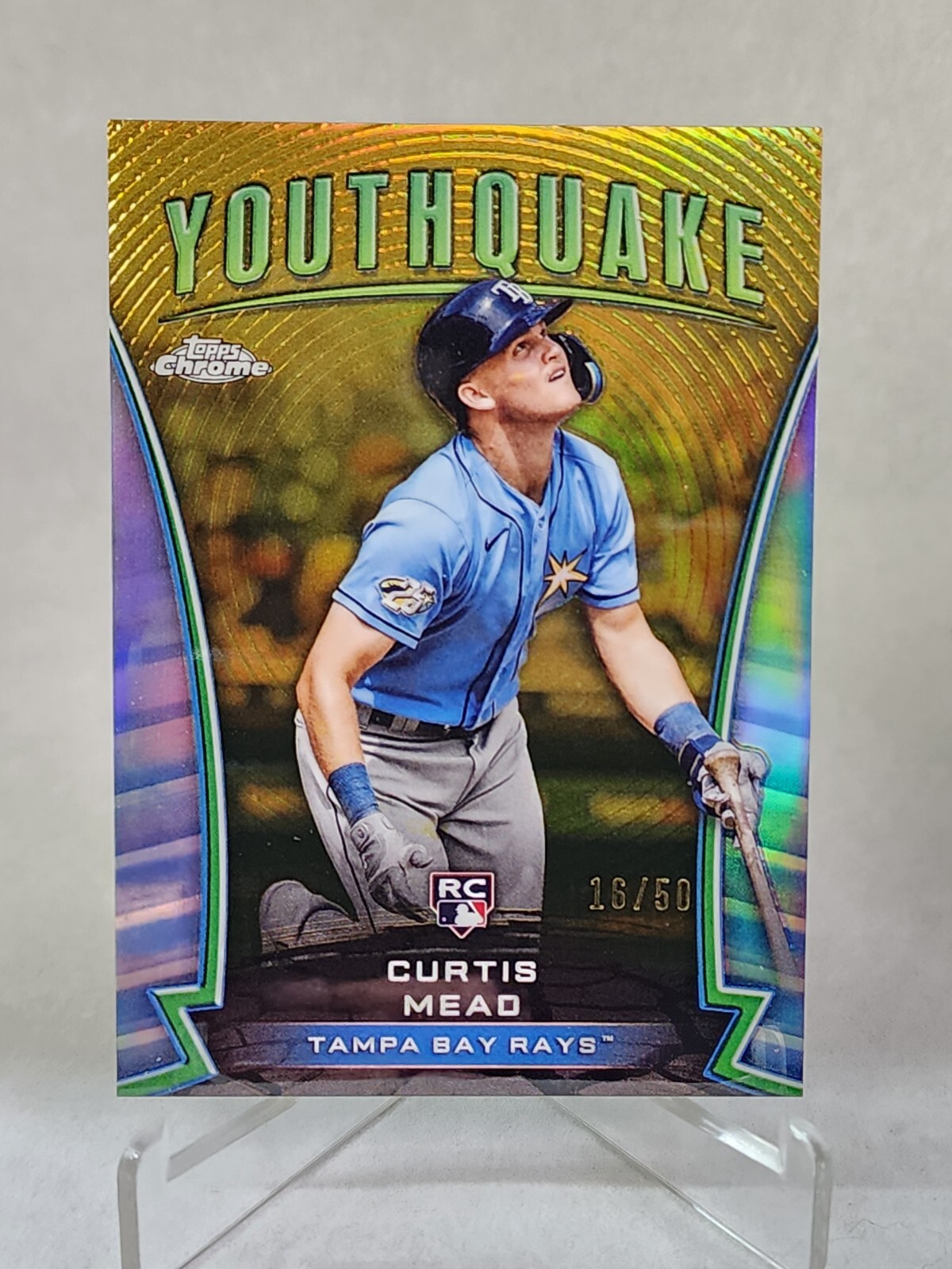 2024 Topps Chrome Curtis Mead YOUTHQUAKE Gold #/50 ROOKIE