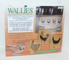 Wallies Warren Kimble Roosters Wallpaper Cutouts NEW Set of 25 Pre-Pasted 12941