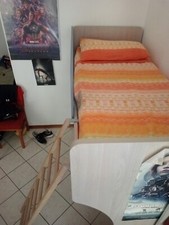 Mobile A Ponte In Legno Olmo Con Scaletta E Materasso Singolo 