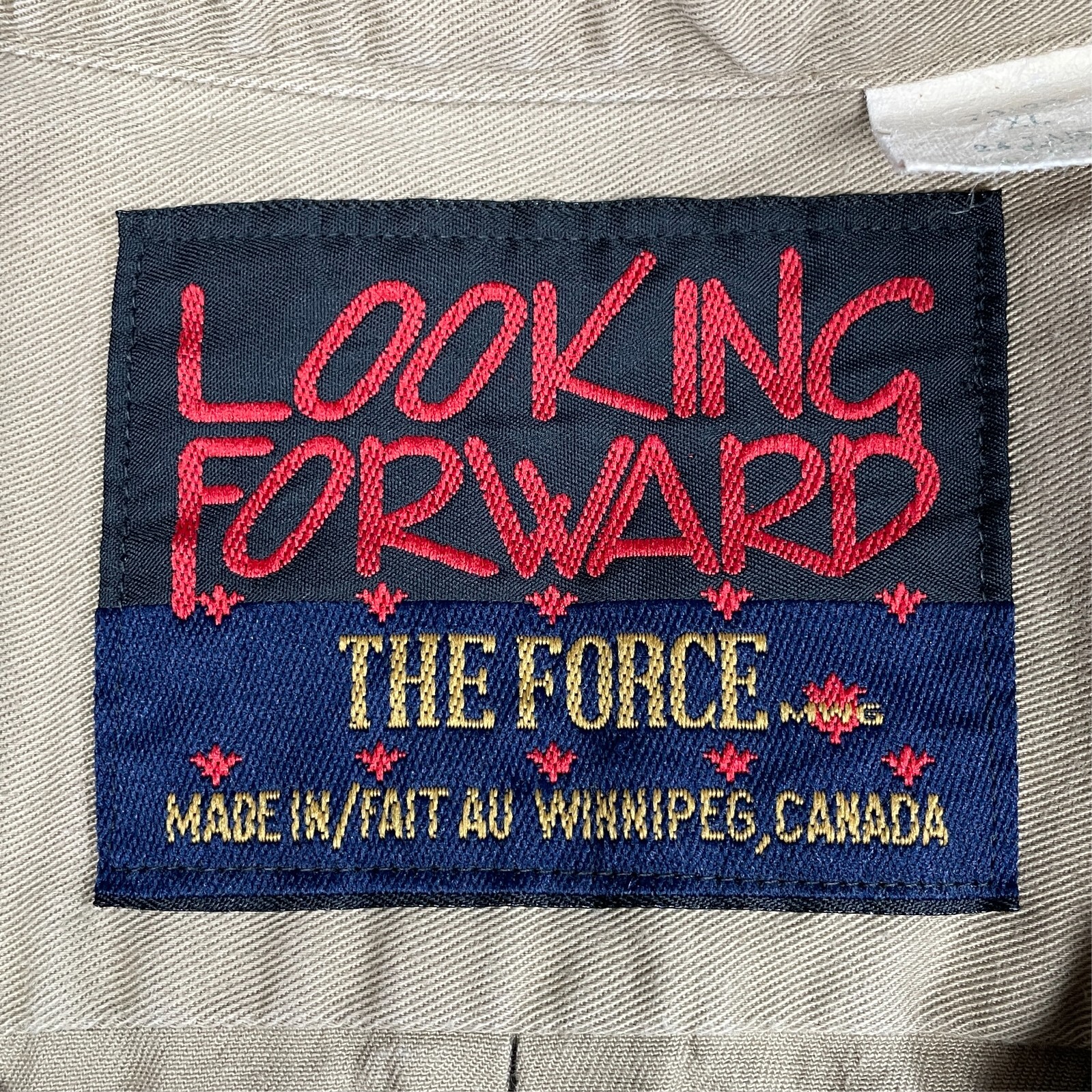 Vtg Looking Forward The Force Tan Button Down Shi… - image 6