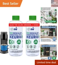 Eco-Friendly Coffee Machine Descaler: 4 Uses for All Machines - 2 x 14oz Bottles