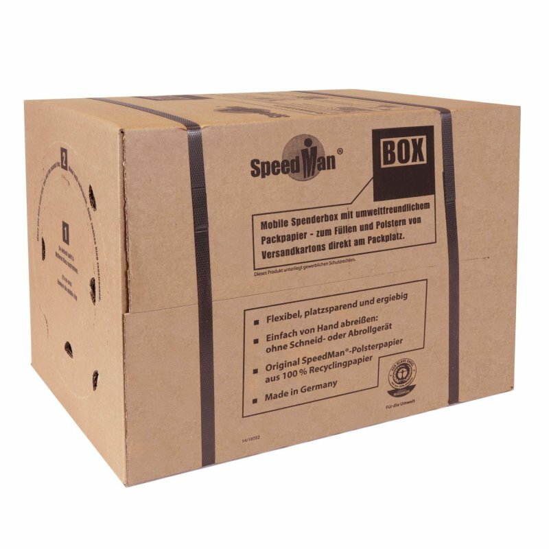 SpeedMan Packpapier 450m - Umweltfreundliches Füllmaterial 80g/m² Braun