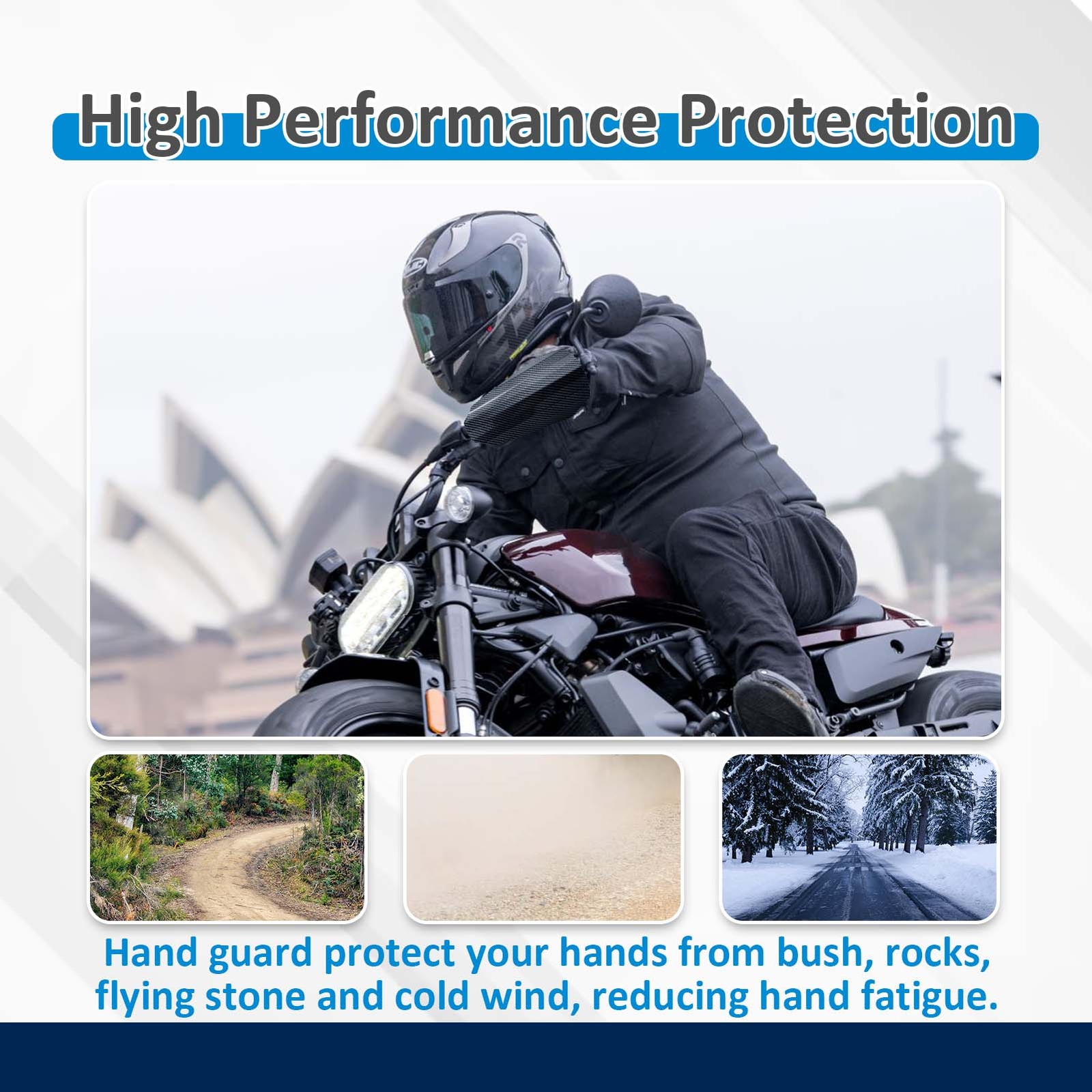 Carbon Fiber Pattern Hand Guards Protector For Harley Dyna FLD FXD FXDC 07-17