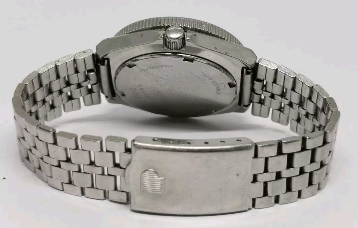 Vtg 1981 Pulsar (Seiko) Y563-6039 Sports Diver St/Steel Bracelet