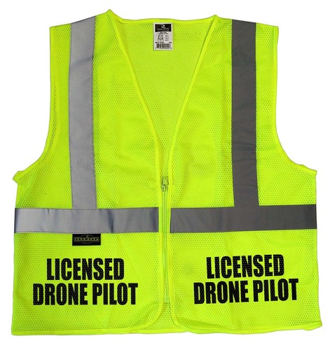Drohnen Pilot / Copterpilot Piktogramm Warnweste Standard in 7 größen