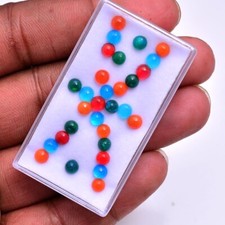 30 Pcs Natural Ethiopian Opal 4mm Round Cabochon Loose Gemstones Wholesale Lot