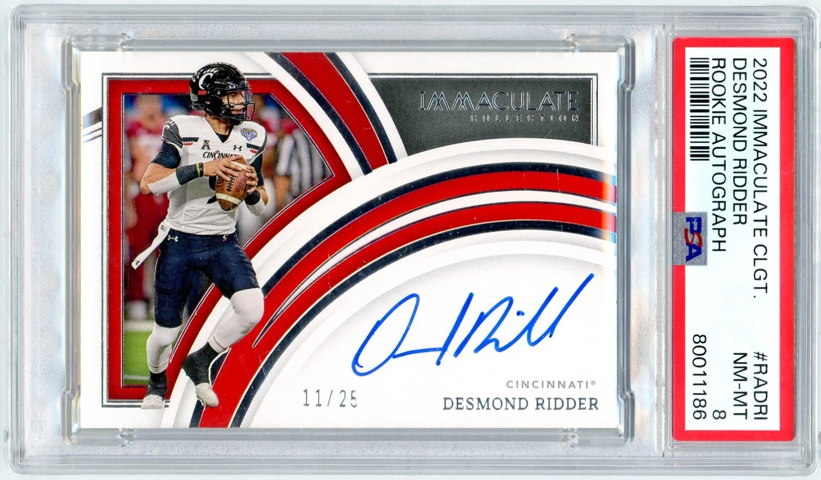 Desmond Ridder Panini Immaculate Collection Collegiate Rookie Autographs #RADRI Base