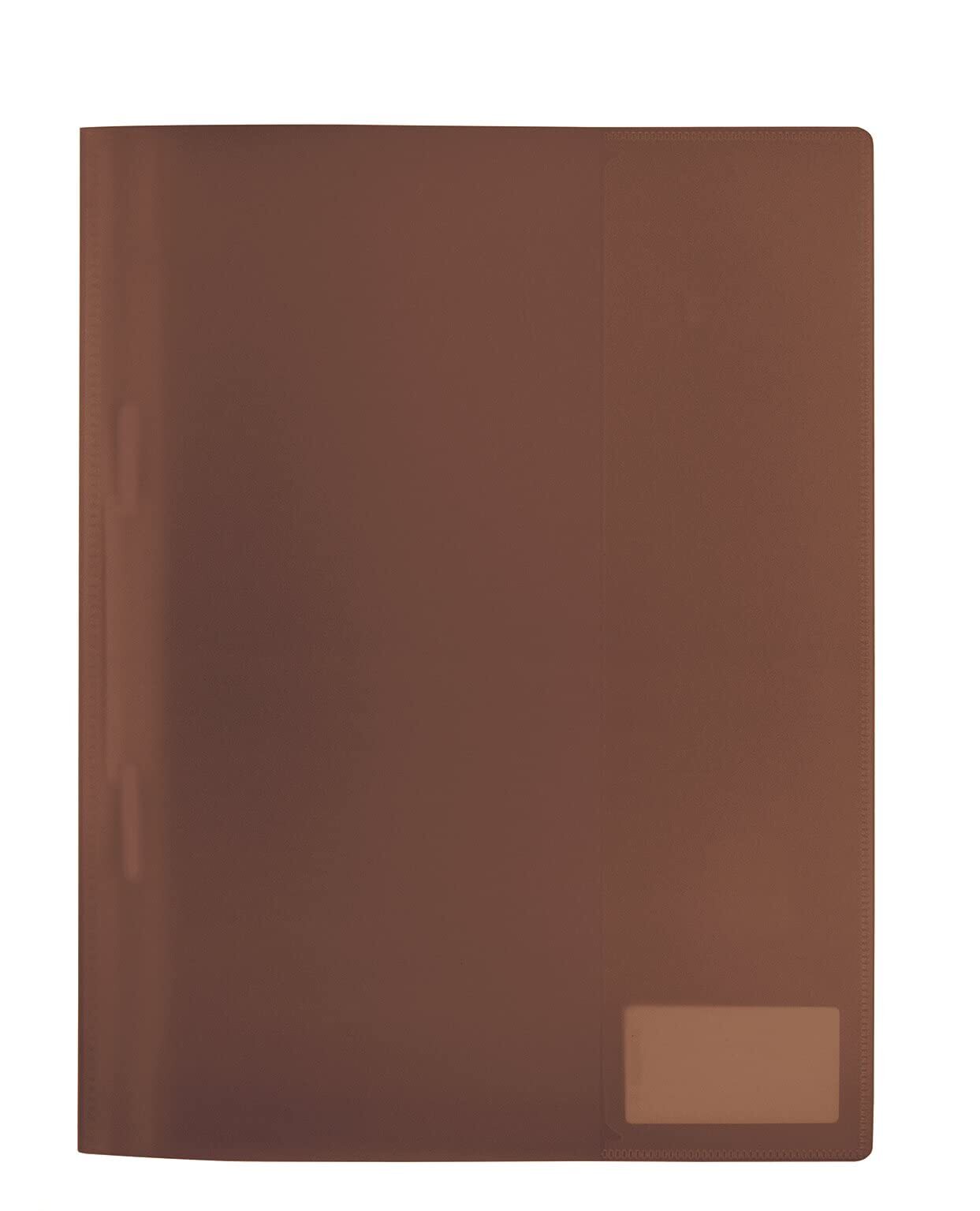 HERMA 19496 File Folder A4 Translucent Brown, Pack of 3, Plastic Folder with Lab