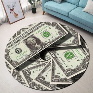 Soft Round Floor Mat Bedroom Living Room Area Rugs Money American Dollar Pattern Ebay