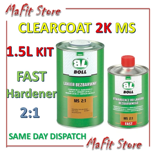 CLEAR COAT FAST Kit 2K MS Anti Scratch TOP Lacquer Hardener 1.5L alt UPOL NOV
