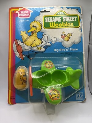 Vintage 1982 Hasbro Sesame Street Weebles Big Bird s Plane #744   MOC