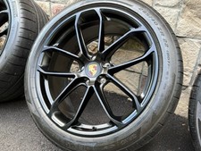 22” Staggered 2024 Porsche Cayenne Turbo GT Black Factory Wheels + Tires + TPMS