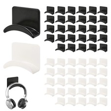 60 Pcs Headphone Wall Hangers Adhesive Gaming Headset Holder Hooks for Wall M...