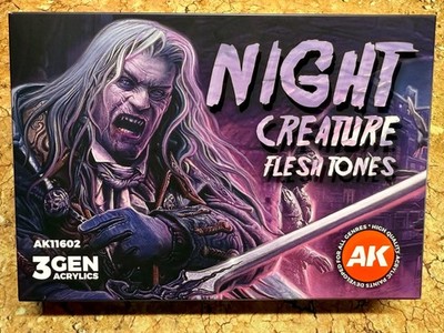 AK Interactive Night Creature Flesh Tones Paint Set 3rd Gen Acrylics AK11602 NIB