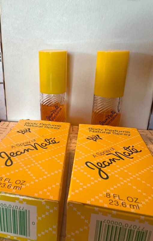 Vintage 1980's Jean Nate Body Perfume Natural Spray  .8 oz Lot of 2