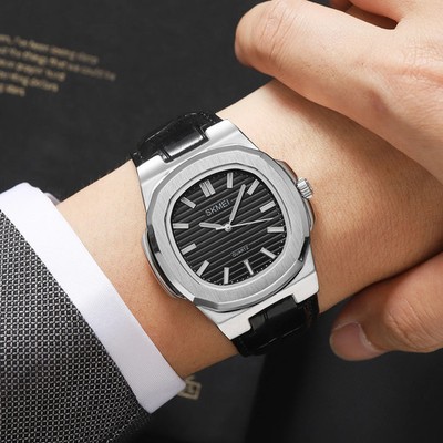 SKMEI 2512 Top Brand Date Men Wristwatches Quartz Luxury Round Waterproof