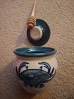 Vintage Honey Pot Great Bay Pottery Blue Crab Handmade Painted New Hampshire USA — photo 5