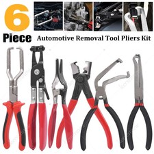 6x Automotive Fuel Line Electrical Disconnect Pliers Set Hose Clamp Removal Tool