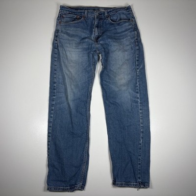 Levis 505 Jeans Men 34x30 Blue Medium Wash Straight Leg Casual Workwear