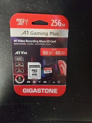 Gigastone 256GB A1 Gaming Plus Micro SD Card - New/ SEALED A1 V30