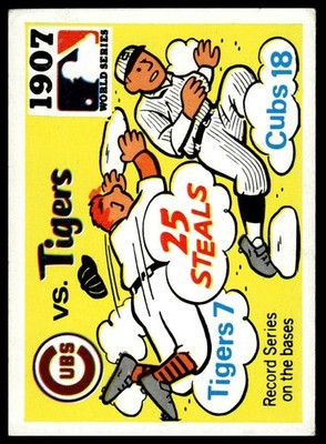 1971 Fleer World Series (Black Backs) #5 1907 - Cubs vs. Tigers