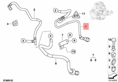 Genuine BMW E81 E82 E84 E87 E87N E88 E90 E90N Rear Brake Pipe OEM