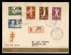 DR WHO 1947 FINLAND FDC ANTI TB CHILD SEMI POST COMBO M82637