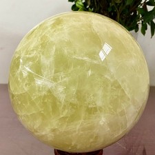14LB Top Natura Citrino Cuarzo Esfera Cuarzo Cuarzo Cuarzo Bola Cristal Reiki Curación