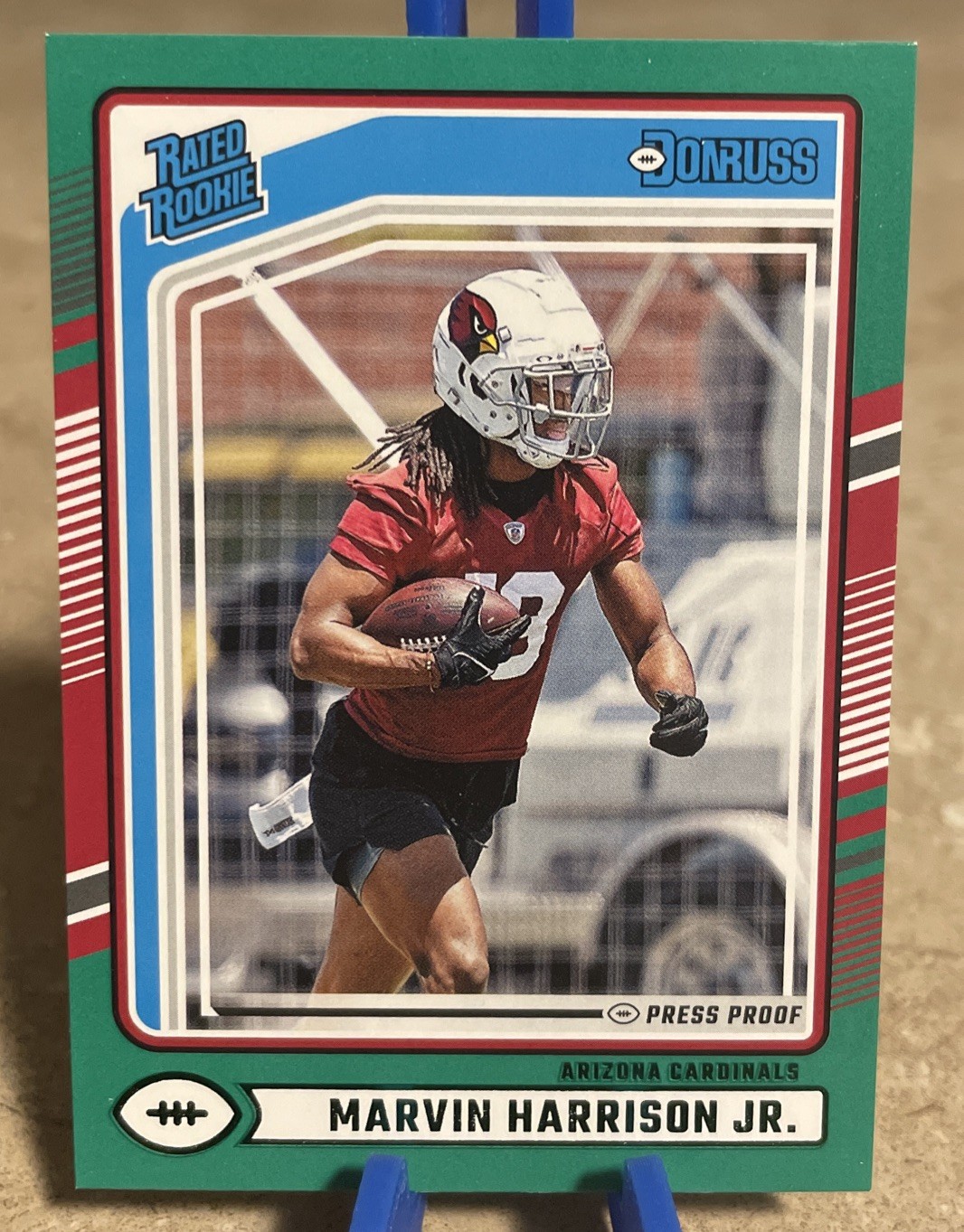2024 Donruss #393 Marvin Harrison Jr. Press Proof Green