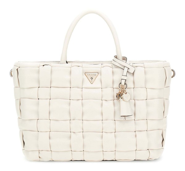 Guess Marion Satchel Handtasche Schultertasche Tasche Bone Creme Neu-image