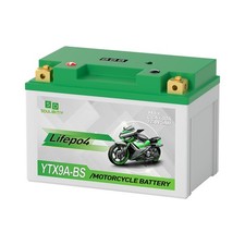 Lithium Motorcycle Battery, YTX9A-BS 12V5AH High Performance Power Sports, Co...