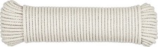 100 ft Natural Cotton Rope, Clothesline Cord, 1/4 inch General Purpose Rope U...