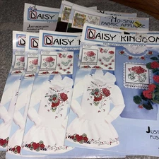 Lot of 9 Vintage Daisy Kingdom No Sew Fabric Applique Set New Unused