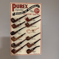 Vintage Purex Superfine Pipes Store Display With Pipes